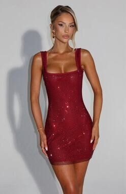 Babyboo Petra Mini Dress in Wine Size Medium